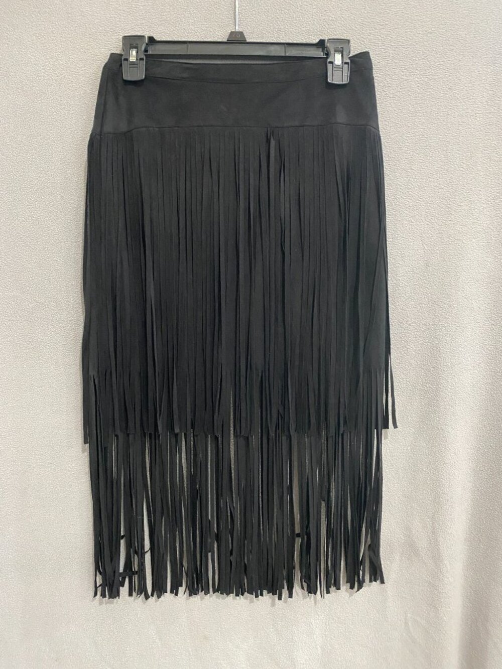 Loveriche Black Fringe Skirt Size Small Boho Western Festival Tassel Skirt - Picture 1 of 8